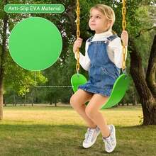 Sunnyglade - Juego de 2 asientos basculantes resistentes con cadena de 66 pulgadas accesorios de repuesto con ganchos a presión soporte de 250 libras 2 verde zacate - Verde hierba - Ver 2