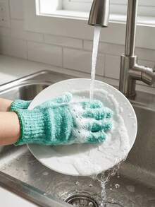 1/5/7 Pairs Soft Colorful Kitchen Cleaning Dishwashing Gloves, Household Cleaning Time-Saving & Easy-To-Clean Gloves, Anti-Slip & Durable Multi-Functional Gloves - Multicolor - View 6