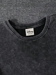 Disney Chiếc áo thun nam tay ngắn cổ tròn kiểu vintage này, với họa tiết chuột Mickey, là lựa chọn lý tưởng cho mùa hè. - màu đen - Xem 3