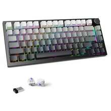 ATTACK SHARK X820 Ultra 75% Wireless Gaming Mechanical Keyboard Hot-Swappable Gasket Mount RGB Backlit BT/2.4G/Wired Custom Keyboard With Smart TFT Display&Knob QMK Driver - Multicolor - View 16