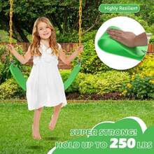 Sunnyglade - Juego de 2 asientos basculantes resistentes con cadena de 66 pulgadas accesorios de repuesto con ganchos a presión soporte de 250 libras 2 verde zacate - Verde hierba - Ver 4