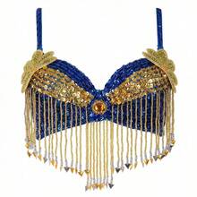 Bộ trang phục đính sequin tua rua thủ công 1 món, thích hợp cho múa bụng, ca hát, phong cách đường phố hở lưng, hộp đêm, phong cách boho, phong cách cổ điển, phù hợp cho lễ hội, tiệc tùng, cuộc sống về đêm, trang phục đi biển, trang phục và phụ kiện du lịch. - Nhiều màu - Xem 14