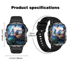 Smartwatch z bezprzewodowym wybieraniem numerów, wieloma trybami sportowymi, przypomnieniem o połączeniach i odrzucaniem połączeń, powiadomieniem SMS, konfigurowalną tapetą, kompatybilny z systemami iOS i Android - Wielokolorowe - Zobacz 7