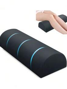 1pc 6.69*17.72*3.35inch Semi-Circular Ergonomic Leg Pillow Cushion, Washable Cover, Suitable For Legs, Knees, Lower Back And Head, Lumbar Support Pillow, Memory Foam Leg Pillow, Side Sleeper Pillow, Leg Elevation Pillow, Crescent Shape Leg Lift Pillow, Knee, Waist Support, Ankle Rest And Foot Comfort, Multi-Functional Footrest Pillow Memory Foam Footrest Pad Removable Foot Pillow Care Pad Multi-Functional Pillow - Multicolor - View 2