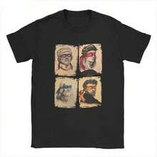 2026Science Turtles T-Shirt Men Mutant  Short Sleeve Humor  Shirt O-Neck Funny Printed Graphic Cosplay Tees  T Shirt - màu đen - Xem 2