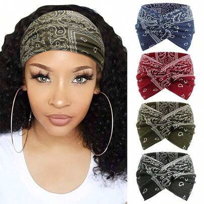 23pcs/Pack Turban Headbands For Women, Wide Vintage Head Wraps, Knotted Cute Hair Band Accessories Holiday Essential Hair Accessories