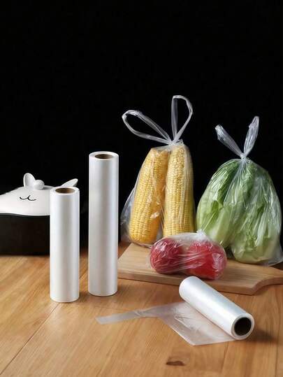 防撕裂食品保鲜袋，100/200/300 个装，适用于水果和蔬菜，是户外烹饪和厨房使用的理想选择。