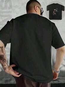 Camiseta de manga corta con estampado de gallos y flores para uso diario en interiores y exteriores 0UEY - Blanco - Ver 8