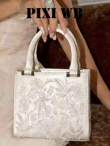 Elegant And Stylish Pearl Bags, Women's Mini Handbags, Women's Chain Crossbody Bags, Fashionable Small Handbags, Women's Luxury Designer Wallets, And Women's Fashion Bags. - White - View 8