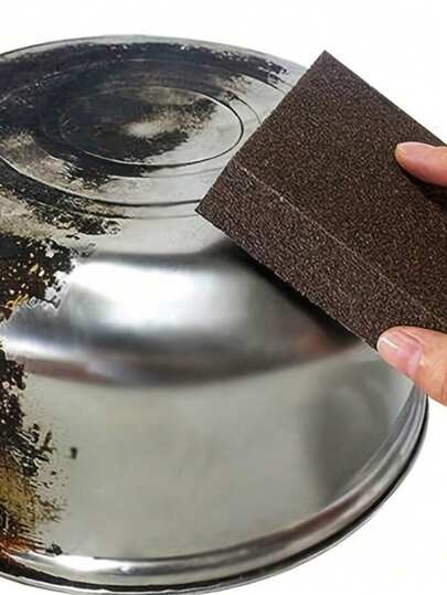 1/5pcs Brown Magic Diamond Sponge, Suitable For Washing Dishes, Stain Removal, Descaling, Rust Removal And Scrubbing In The Kitchen. Reusable, Easy To Use, Effective Tool For Cleaning Stubborn Stains.