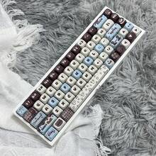 Cherry Bear 键帽，PBT 机械键盘键帽，动漫风格双色注塑键帽，可爱 MOA 高度 - 藍色 - 查看 3