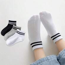 3/6/9/15 Pairs Kids Cartoon Pattern Socks, Breathable Mid-Calf Socks For Home And School Wear, Spring/Summer - Multicolor - View 22