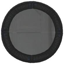 vidaXL Gartensitzgruppe Mit Tisch Und Runden Kissen, Schwarz Poly-Rattan - Black - View 9