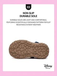 Disney 1 Pair  Collaboration Children's Sneakers, Suitable For Daily Wear, Festivals, Sports, Outdoor Activities, Comfortable, Non-Slip, Breathable (Boys' Sneakers, Boys' Skate Shoes, Children's Sneakers, Girls' Sneakers, Girls' Skate Shoes) - Khaki - View 5