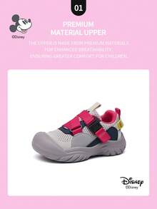 Disney 1 Pair  Collaboration Children's Sneakers, Suitable For Daily Wear, Festivals, Sports, Outdoor Activities, Comfortable, Non-Slip, Breathable (Boys' Sneakers, Boys' Skate Shoes, Children's Sneakers, Girls' Sneakers, Girls' Skate Shoes) - Hot Pink - View 3