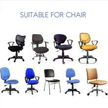 AYNEFY Funda para Respaldo de Silla de Oficina, 2 Piezas, Elástica, Extraíble, Lavable, Universal, para Computadora, Funda Protectora para Asiento de Oficina, Sillas Giratorias - Negro - Ver 3