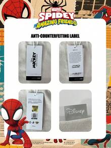 Marvel 1个漫威官方授权蜘蛛侠图案单肩包，男童休闲斜挎包，轻便可调节肩带胸包，卡通零钱包，适合男孩、年轻粉丝、学生，完美适用于日常上学、户外玩耍、主题公园游玩、假期旅行，方便携带零食。 - 黑色 - 查看 3