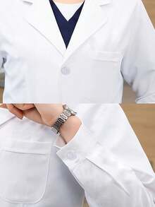 Women's Lab Coat - Adjustable Button Cuffs, Non-Sheer Crisp Fit, Machine Washable, Multi-Pocket Design, Suitable For Doctors, Interns And Hospital Laboratories - White - View 6