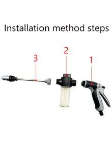 1pc High Pressure Water Gun, Garden Hose Nozzle, Watering, Cleaning, Car Washing Tool - Multicolor - View 6