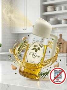 1pc 400ml 2-In-1 Olive Oil Sprayer Bottle, Multi-Functional Tilting Spraying Design, Leak-Proof Seasoning Container, Suitable For Cooking, Grilling, Salad, Baking, Soy Sauce, Vinegar, Essential Kitchen Tool - Multicolor - View 25