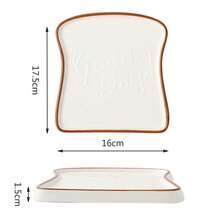 French Bread Plate, Minimalist Ceramic Breakfast Plate, Dessert Plate, Cake Plate, Snack Plate, Sweets Plate, Children's Tableware - Multicolor - View 8