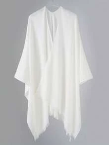 Men's Minimalist Solid Color Casual Lightweight Poncho Shawl, Suitable For Outdoor And Daily Use, Spring/Autumn - Multicolor - View 14