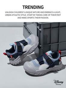 Disney 1 Pair  Collaboration Children's Sneakers, Suitable For Daily Wear, Festivals, Sports, Outdoor Activities, Comfortable, Non-Slip, Breathable (Boys' Sneakers, Boys' Skate Shoes, Children's Sneakers, Girls' Sneakers, Girls' Skate Shoes) - Blue - View 2