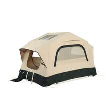 Aufblasbare Campingzelte Mit Handpumpe, Aufblasbares Zelt Auf Dem Dach -Beige+Schwarz - Beige - View 2