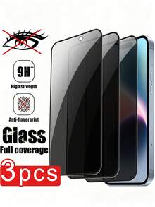 Bộ 3 miếng dán màn hình chống trầy xước, bảo vệ riêng tư, tương thích với iPhone 17 16 15 14 13 12 11 Pro Max XR X XS Max 7 8 Plus/17/17 Air/17 Pro/17 Pro Max Full Series, quà tặng sinh nhật cho gia đình và bạn bè, kính cường lực, chống nhìn trộm, miếng dán màn hình điện thoại, phụ kiện điện thoại, chống nước, chống sốc, chống trầy xước, chống bám vân tay, bộ bảo vệ màn hình đầy đủ, thích hợp sử dụng hàng ngày, văn phòng, nhà, chống rơi vỡ và chống trầy xước. - màu đen - Xem 16