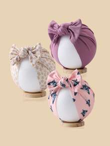 Băng đô kẻ sọc cho bé, băng đô hình trái tim và nơ anh đào cho bé, phụ kiện tóc ngày Valentine cho bé gái. - Nhiều màu - Xem 3