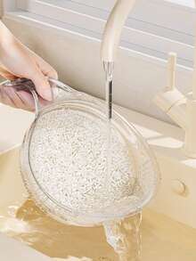 Cesta de arroz de plástico pequeña, cesta de arroz con asa creativa, conveniente de usar, utensilio de cocina multifuncional - gran capacidad, diseño estilizado, drenaje y almacenamiento rápidos, adecuada para lavar arroz/verduras - Multicolor - Ver 12