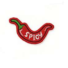 1pc Chili Pepper Embroidery Iron-On Patch, Funny Embroidered Iron-On Patch, Suitable For Clothes, Jeans, Backpacks - Red - View 9