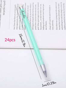 定制款永不干涸铅笔，先进技术，永不断墨，马卡龙色系，无需削尖，不易折断，可擦除，返校季必备，多功能，装饰性强，可重复使用，时尚现代，色彩缤纷，可爱复古，卡通风格，卡哇伊风，可定制，个性化，独一无二，适用于员工、客户、学生、商务/工作/办公、学校、办公及学习用品、圣诞装饰，书写流畅 - 彩色 - 查看 20