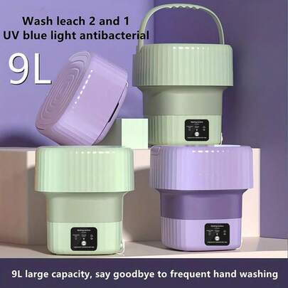 OBOVAY New Portable Small Foldable Washing Machine With Spin Dryer For Socks Underwear Panties Washer Household Mini Washing Machine