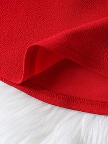 2pcs/Set Girls Rose Floral Print Vest Top & Mesh Hem Skirt Set, Spring/Summer - Black - View 7