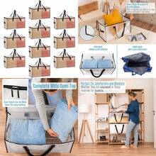 VENO Moving Bags Christmas Storage Bins Moving Boxes Alternative Comforter And Blanket Storage Bags College Dorm Packing Supplies Foldable Heavy-Duty Tote Clear 10 Pack - Clear+4 Pack - View 7