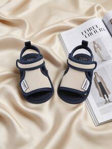 婴儿男女童夏季凉鞋露趾蕾丝公主裙婚礼平底鞋新生儿幼儿柔软防滑鞋底学步鞋 - 米色 - 查看 5