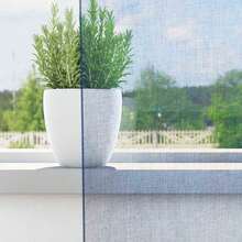 vidaXL 2 pezzi di tende in voile con occhielli, blu reale - Tagli Unica - Visualizzare 3