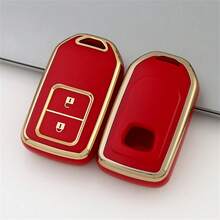 1pc 2-Button TPU Car Key Fob Shell Suitable For Civic, Accord, Vezel, CR-V, HR-V, CR-Z, Fit, Freed, Jade, XRV And Other Models Accessories - Single Pack - View 2