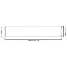 vidaXL Side Awning Extendable 117x600 Cm Brown - A - Visualizzare 12