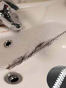 Durable & Flexible Drain Cleaning Tool - Hair Removal Drain Cleaner Brush, Pipe Cleaning Tool, Drain Clog Cleaning Supplies, Sink Drain Unclogger With Hair Collector - A - View 9