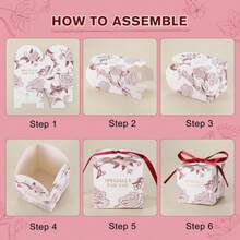 5 Pieces Of Wedding Candy Box, Flower Candy Box, Shu Jia Liang Pin Souvenir Gift Box, Empty Box. - Multicolor - View 3