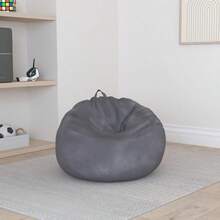 Stuffed Animal Storage Bean Bag Chair Cover No Filler Washable Ultra Soft Corduroy Bean Bag Cover For Organizing Plush Toys Or Textile Sack Bean Bag For Adults TeensChildren's Growth Games, Fun And Joyful, Essential For Childhood - Gray - View 3