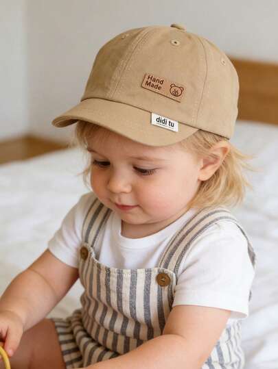 1pc Baby Sun Hat, Thin Breathable Baseball Cap Suitable For Spring & Autumn, Short Brim Baseball Cap Suitable For Infants & Toddlers, Unisex Sun Hat, Suitable For Daily Play And Outdoor Activities, Fit For 6-24 Months, Head Circumference 44-48cm