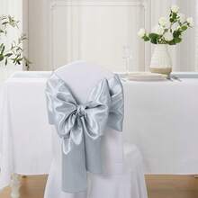 12 Pack Silver Table Runner 12x108 Inches Long, Satin Silk-Like Smooth Table Decor For Wedding Birthday Party - 銀 - 查看 5
