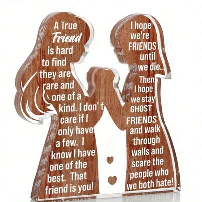 Friend Birthday Gifts For Women Friendship Best Friend Soul Sister Female Bestie BFF, Mothers Day Christmas Valentines Gifts Friends Forever Inspirational Cheer Up Thank You Friend Plaque