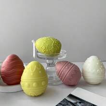 Easter Egg Candle Mold DIY, Silicone Mold For Handmade Soap - White - View 2