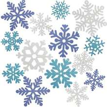 Naler 24 Pack Christmas Ornaments, Christmas Crafts Kit For Christmas Tree Decorations Indoor, Winter Bulletin Board Decorations Kids Holiday Party Favors Classroom Activities - Blue & Silver - View 1