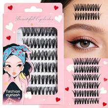570pcs Eyelash Extension Kit, Russian Eyelash Extension Set, Pointed Individual Lashes, 3D Fluffy Lashes, D Curl Lash Clusters, 10-18mm Lash Extension, 6 Styles Lash Clusters, Pointed Individual Lashes, Various Natural Makeup Effects, Pointed/40D/60D/80D/100D Reusable Individual Segment False Lashes, Lightweight & Soft, Lash Extension Lash Clusters, Lash Clusters, Individual Lashes, Eyelashes, False Eyelashes - màu đen - Xem 8
