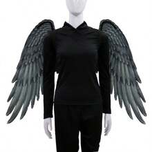 Non-Woven Fabric 3D Angel Wings Festive Party Angel Wings Suitable For Men And Women Decorative Wings Halloween Theme Party Cosplay Costume Accessories - Black - View 3